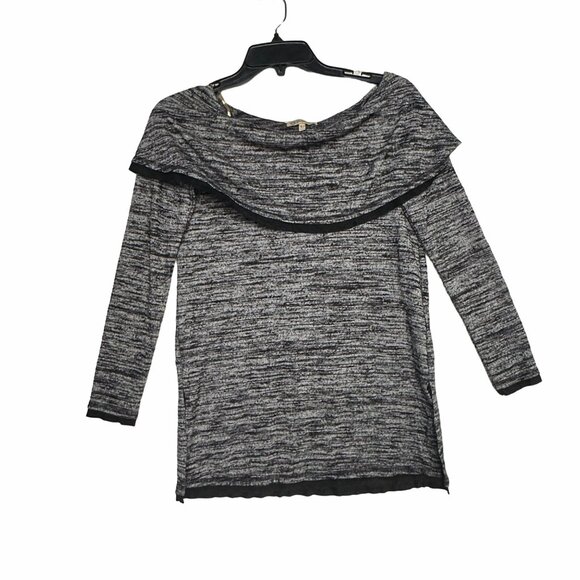 Democracy Sweaters - ✨Democracy XS Womens Large Cowl Neck Knit Top Tunic Gray Black Soft Comfortable✨
